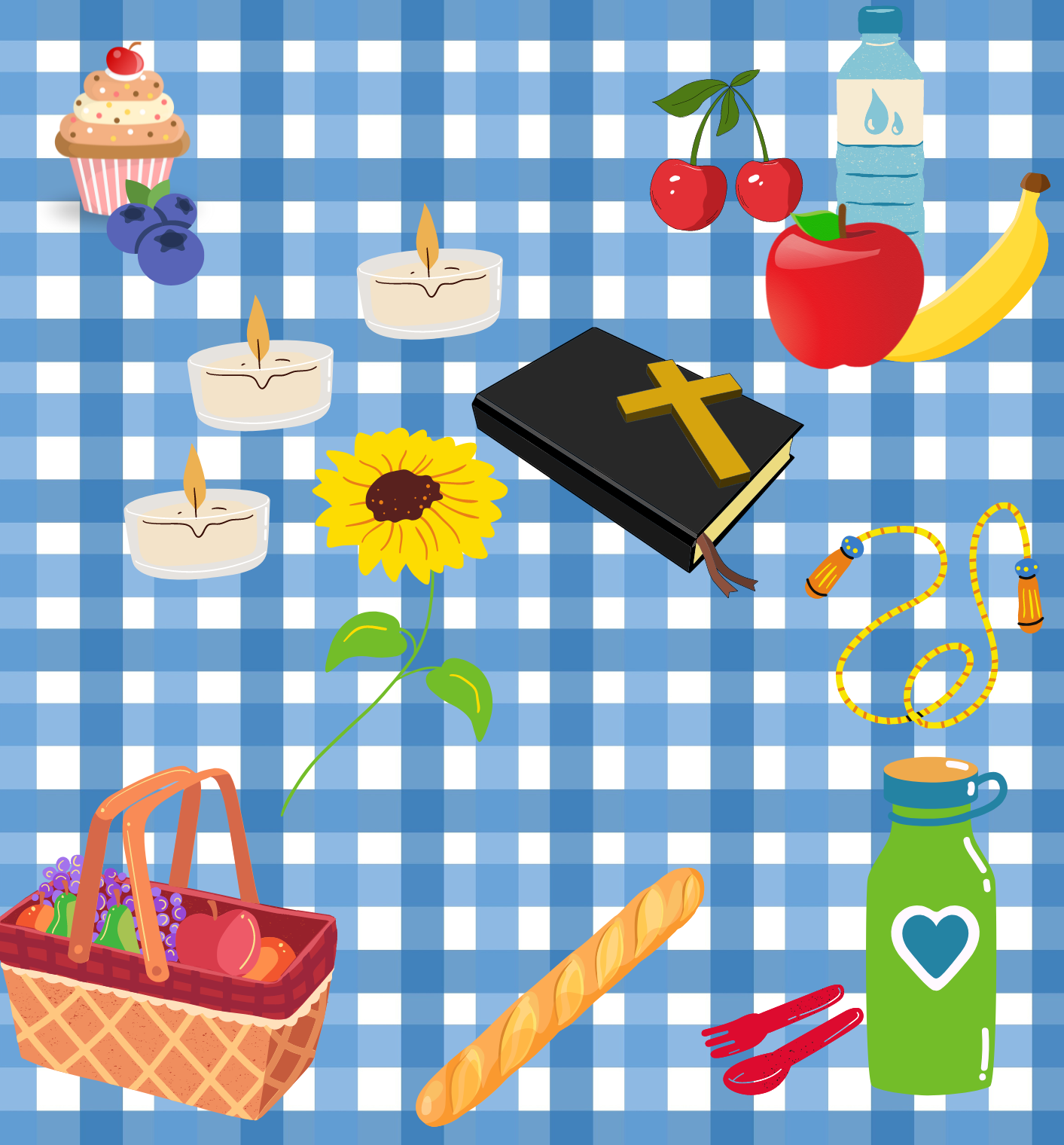 Familienpicknick mit Gott