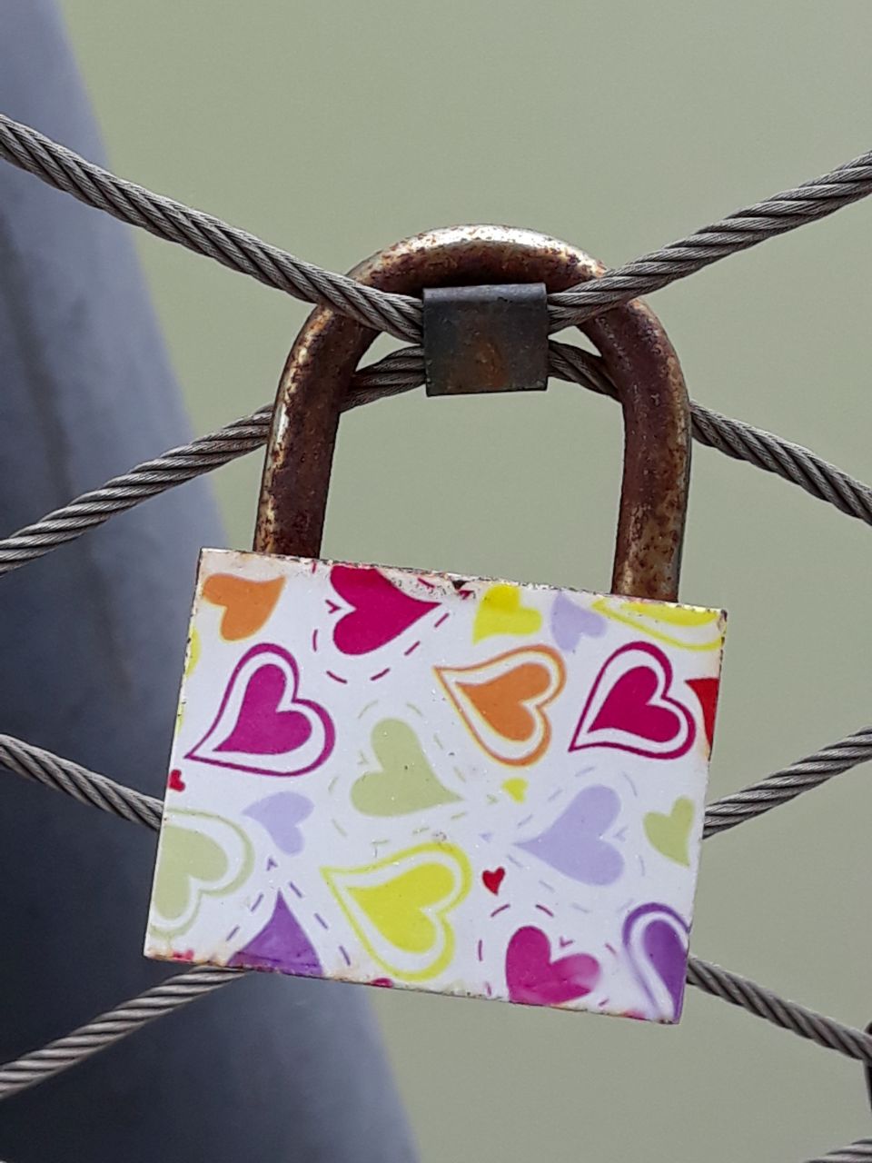 Schloss an Stahlseil