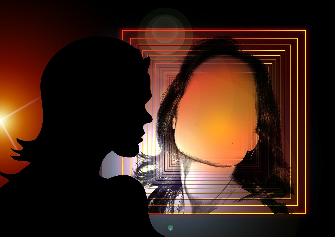 leeres Gesicht und Profil