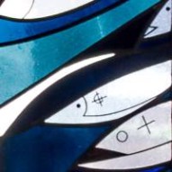 St. Sebastian Fischfenster Detail