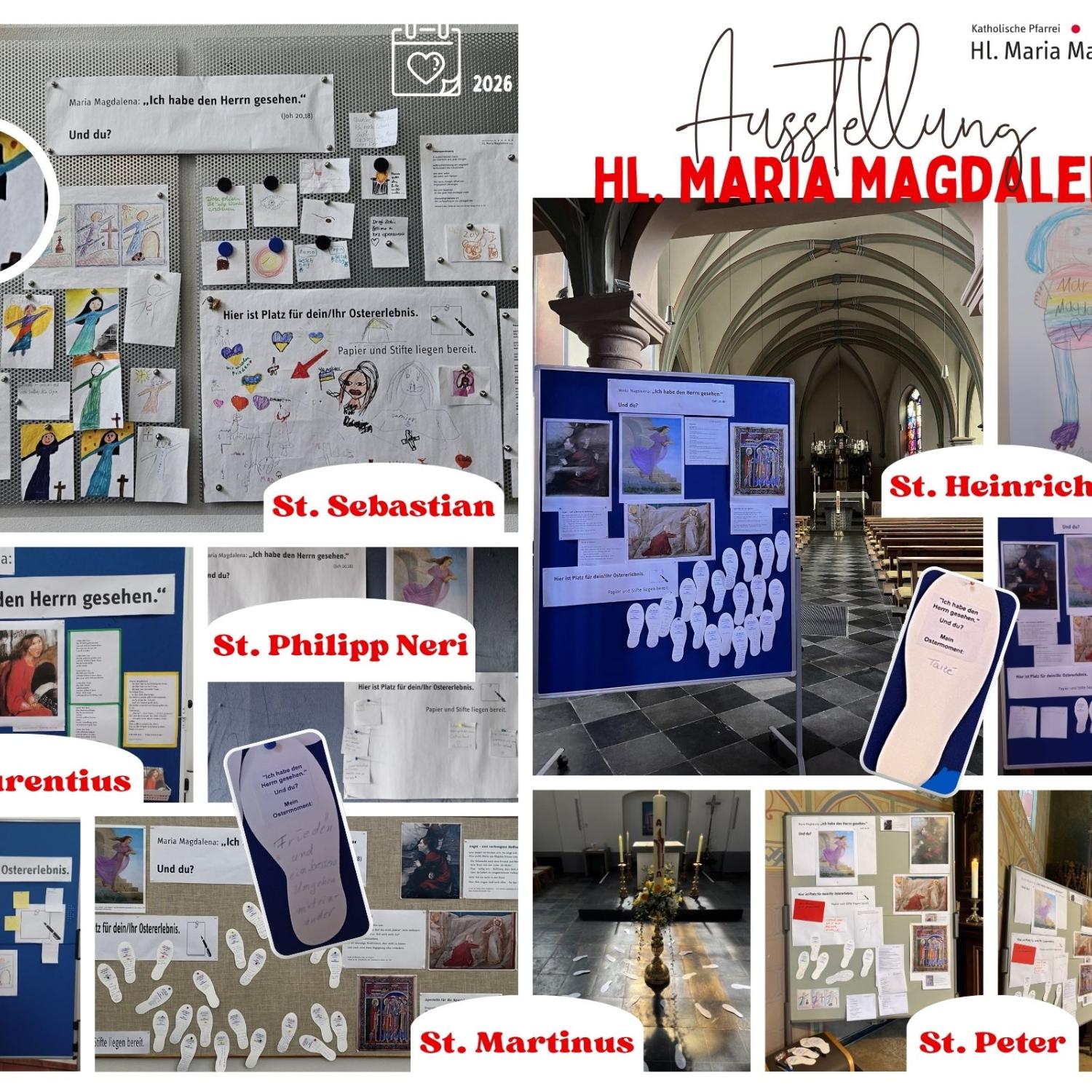 Collage Ausstellung Hl. Maria Magdalena